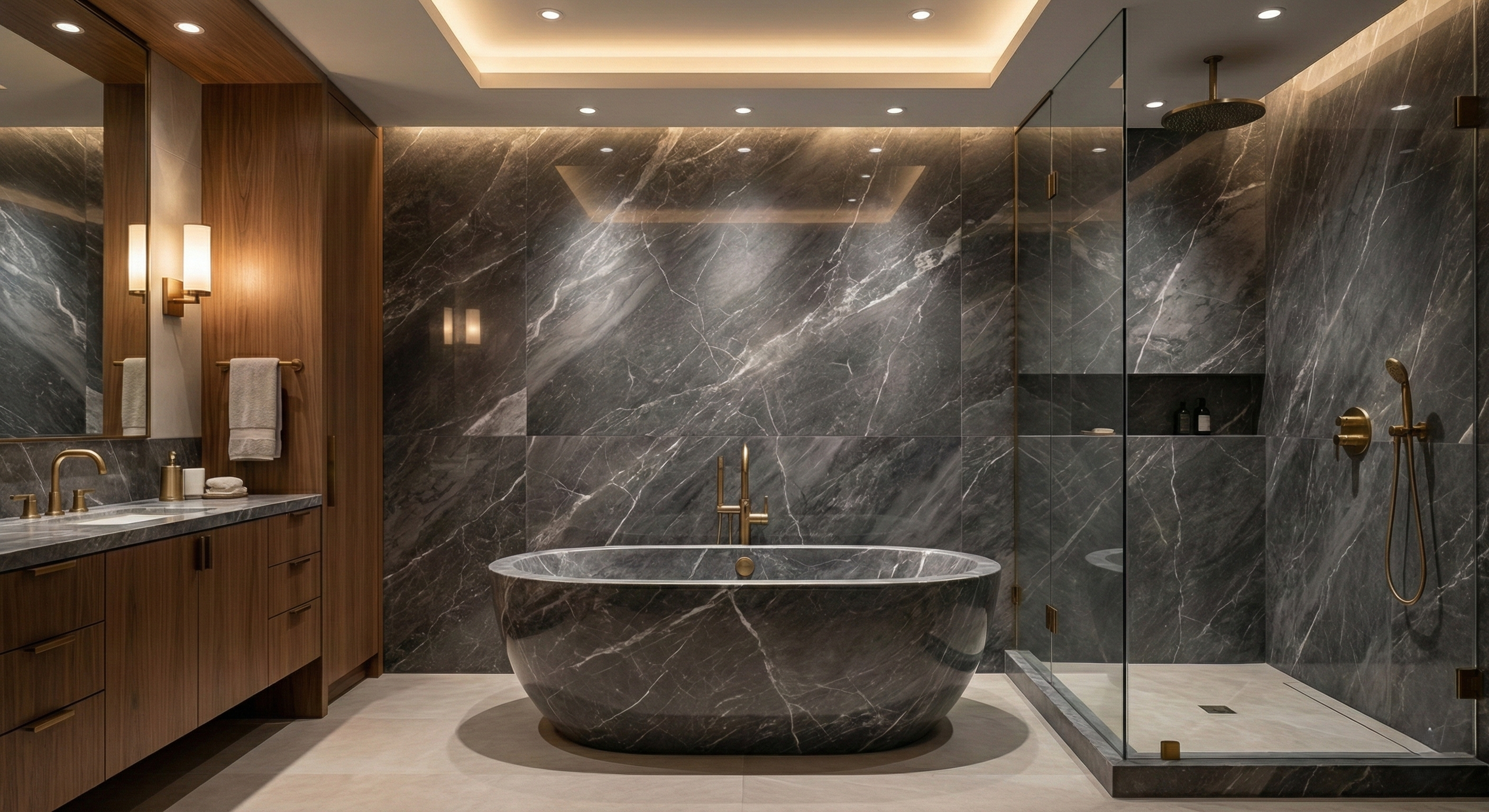 Bardiglio marble design - Bespoke interior design projects and luxury architectural solutions. - Apuan Heritage Italy