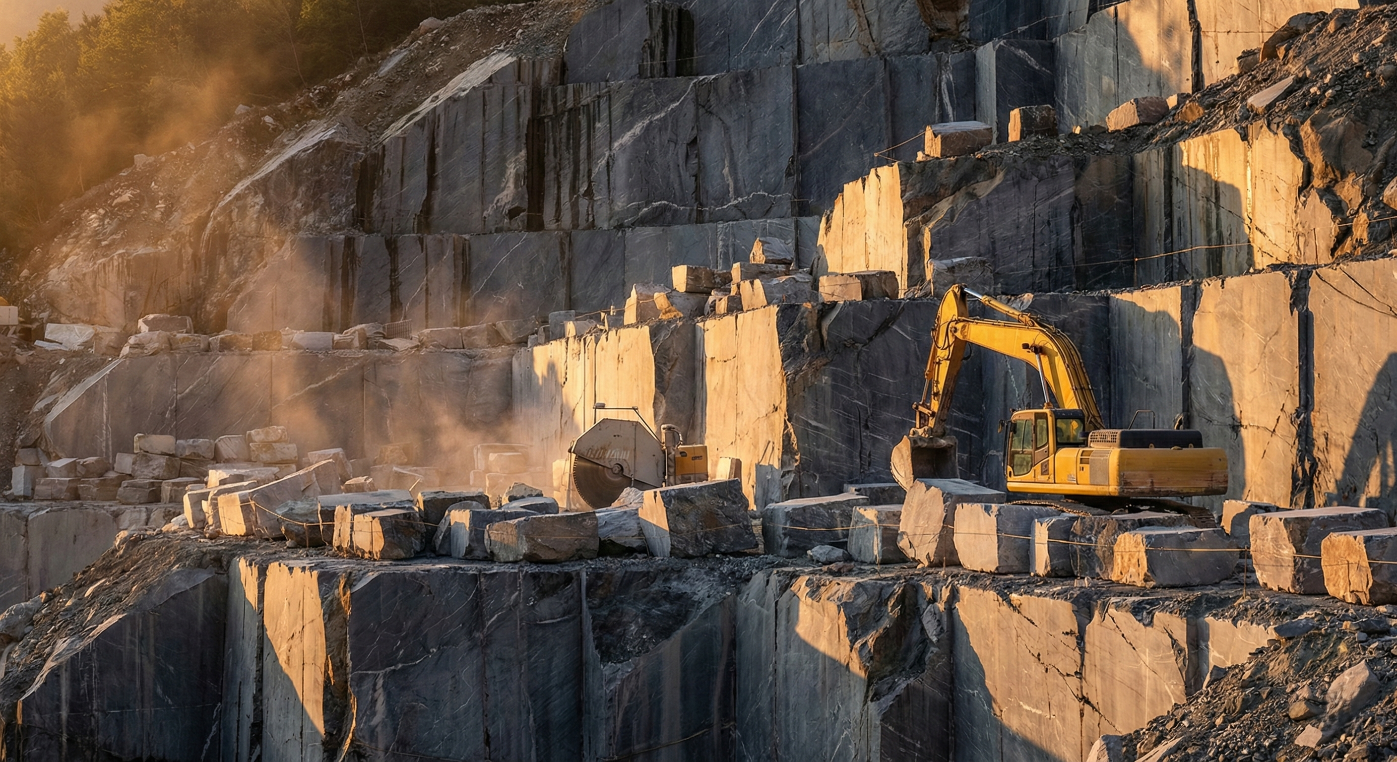 Bardiglio marble origin - Authentic extraction and raw blocks from Apuan Alps quarries. - Apuan Heritage Italy