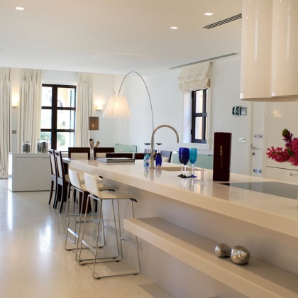 Luxury White Marble Kitchen Design