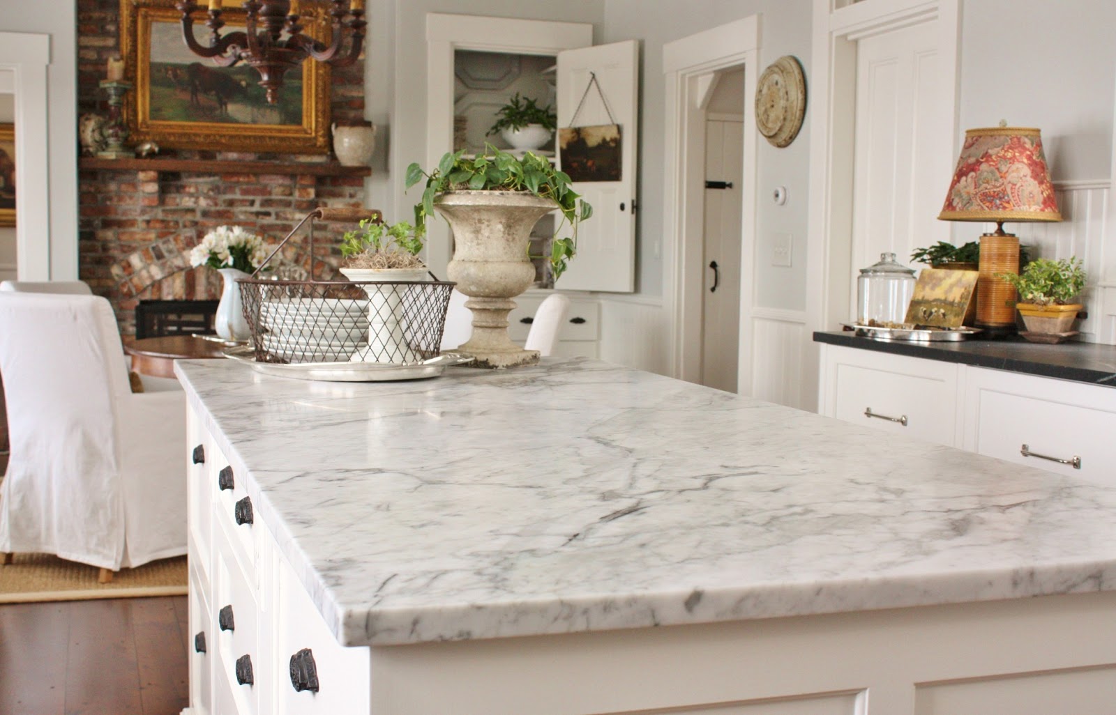 Luxury White Marble Kitchen Design