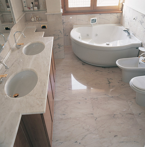 Luxury Carrara Marble Bathroom Design